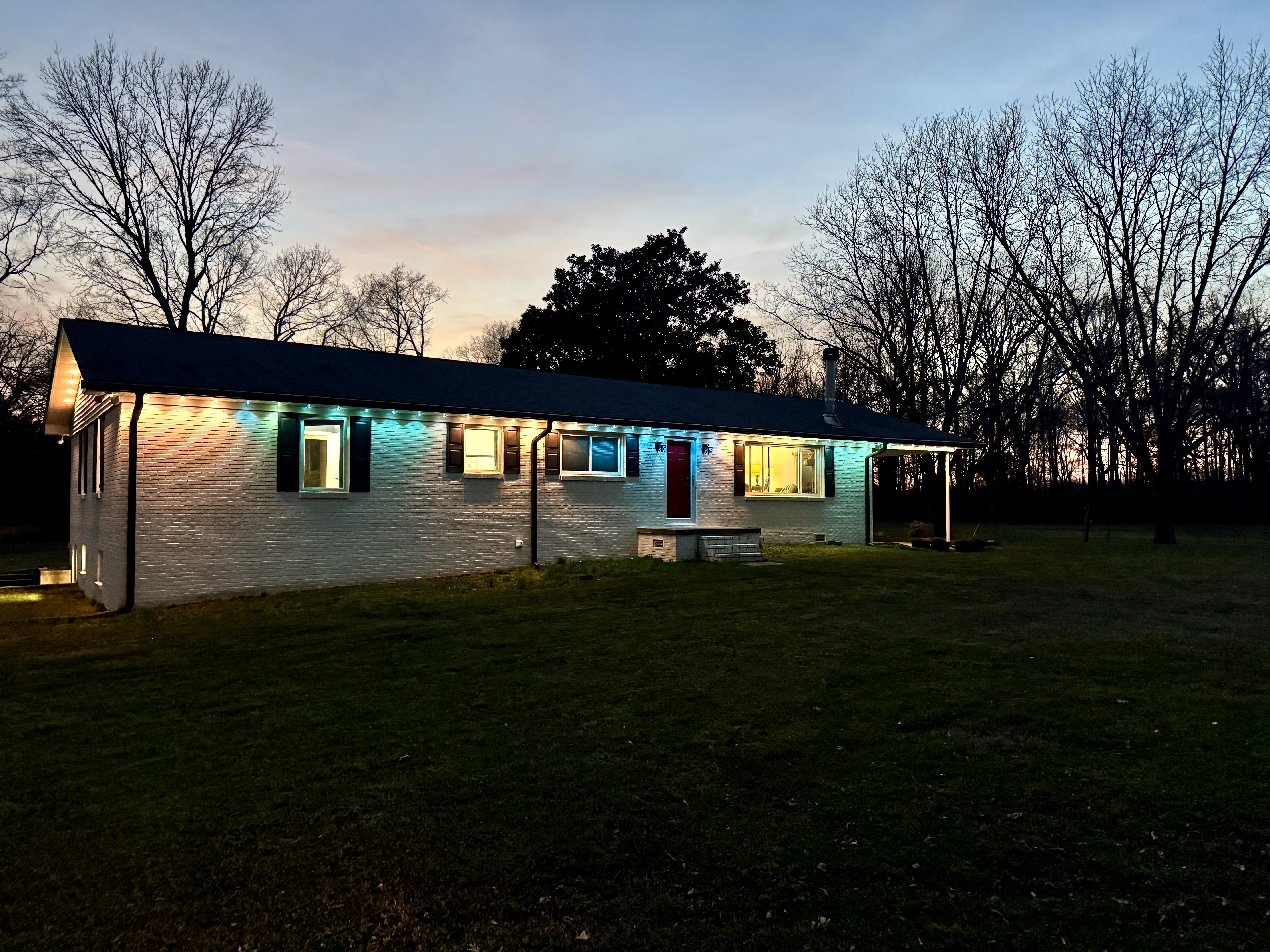 house at night
